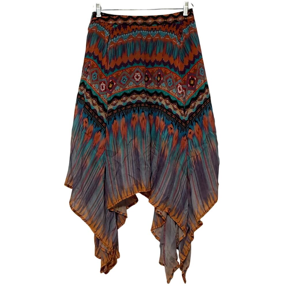 Ryan Michael Aztec Print Asymmetrical Skirt, 29" Waist